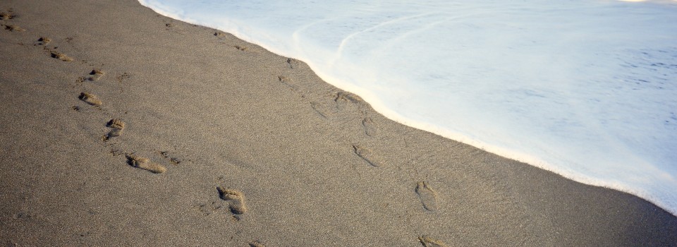 Footprints on sand